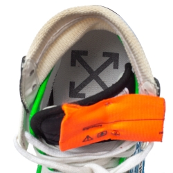 Off-White Multicolor Leather And Canvas Off Court High Top Sneakers Size 39