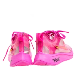 Pre Owned Off White x Nike Pink Translucent Nylon The 10 Nike Zoom Fly Sneakers Size 39