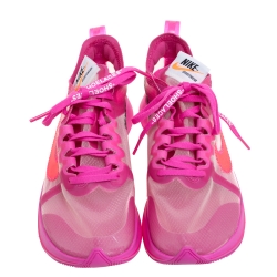 Pre Owned Off White x Nike Pink Translucent Nylon The 10 Nike Zoom Fly Sneakers Size 39