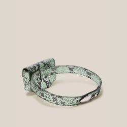 Okhtein Animal Snake-Print Leather Belt Bag