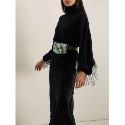 Okhtein Animal Snake-Print Leather Belt Bag