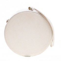 Olympia Le Tan White Fabric and Leather Parisian Caviar Clutch
