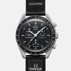Omega Grey Velcro Moon Swatch Mission To The Moon Watch 42 mm