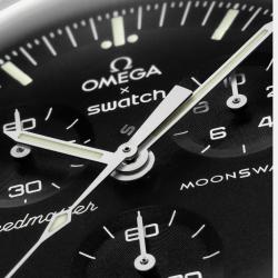 Omega Grey Velcro Moon Swatch Mission To The Moon Watch 42 mm