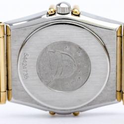 Omega Black 18K Yellow Gold & Stainless Steel Constellation Women's Wristwatch 22MM