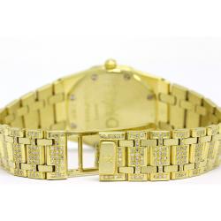 Pre Owned Audemars Piguet Gold 18K Yellow Gold Diamond Royal Oak Women's Wristwatch 33MM