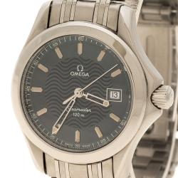 Pre Owned Omega Blue Stainless Steel Seamaster 120M Women's Wristwatch 29 mm