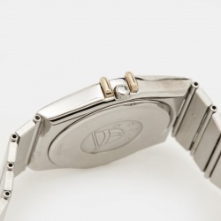 Pre Owned Omega Constellation 396.1070.1/ 396.1080.1 Champagne Dial 18K Yellow Gold Stainless Steel Women Wristwatch 32.50 mm