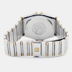 Pre Owned Omega Constellation 396.1070.1/ 396.1080.1 White Dial 18k Yellow Gold Stainless Steel Women's Wristwatch 32.50 mm