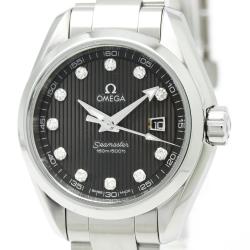 Pre Owned Omega Black Stainless Steel Seamaster Women's Wristwatch 30MM