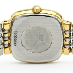 Omega Champagne Gold-Plated Stainless Steel De Ville Women's Wristwatch 21MM