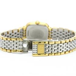 Omega Champagne Gold-Plated Stainless Steel De Ville Women's Wristwatch 21MM