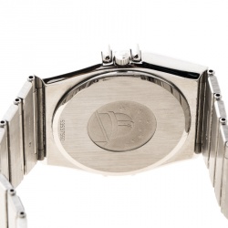 Omega Silver White Stainless Steel Constellation 396.1070 Women's Wristwatch 33 mm