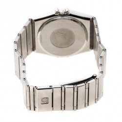 Omega Silver White Stainless Steel Constellation 396.1070 Women's Wristwatch 33 mm