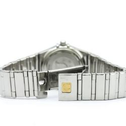 Pre Owned Omega Orange Stainless Steel Constellation Women's Wristwatch 22MM