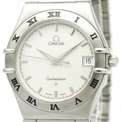 Omega Silver Stainless Steel Constellation Women's Wristwatch 33MM
