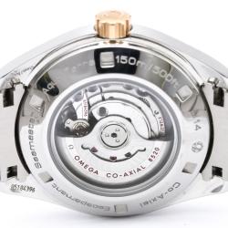 Omega Black 18K Rose Gold and Stainless Steel Seamaster Aqua Terra Women's Wristwatch 34MM
