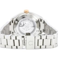 Omega Black 18K Rose Gold and Stainless Steel Seamaster Aqua Terra Women's Wristwatch 34MM