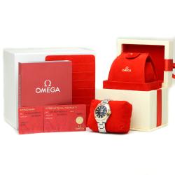 Omega Black 18K Rose Gold and Stainless Steel Seamaster Aqua Terra Women's Wristwatch 34MM