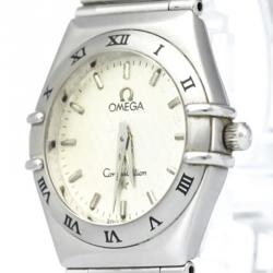 Omega Silver Stainless Steel Constellation Women's Wristwatch 25MM