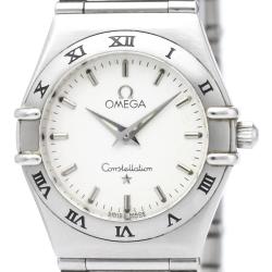 Omega Silver Stainless Steel Constellation Women's Wristwatch 25MM
