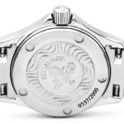 Pre Owned Omega Blue Stainless Steel Seamaster Women's Wristwatch 26MM