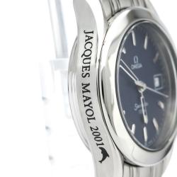 Pre Owned Omega Blue Stainless Steel Seamaster Women's Wristwatch 26MM