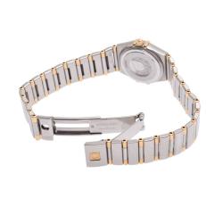 Pre Owned Omega White 18K Rose Gold and Stainless Steel Constellation Women's Wristwatch 23MM