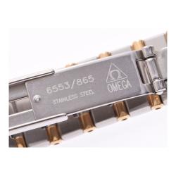 Pre Owned Omega White 18K Rose Gold and Stainless Steel Constellation Women's Wristwatch 23MM