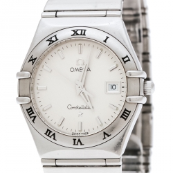 Omega Silver White Stainless Steel Constellation 1582.30.00 Women's Wristwatch 27 mm