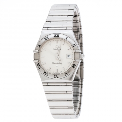 Omega Silver White Stainless Steel Constellation 1582.30.00 Women's Wristwatch 27 mm