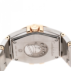 Omega Silver Stainless Steel and 18K Yellow Gold Constellation 396.2011 Women's Wristwatch 34 mm