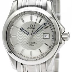 Omega Silver Stainless Steel Seamaster Women's Wristwatch 26MM