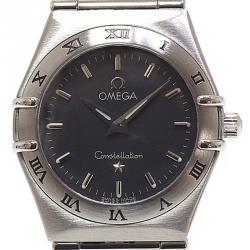 Omega Grey Stainless Steel Constellation Women's Wristwatch 24MM