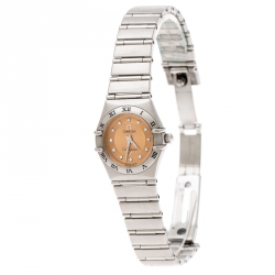 Omega Bronze Stainless Steel Diamond Cindy Crawford Constellation 1564.65 Women's Wristwatch 22 mm