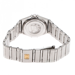 Omega Bronze Stainless Steel Diamond Cindy Crawford Constellation 1564.65 Women's Wristwatch 22 mm