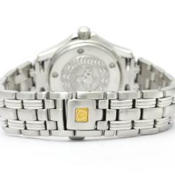 Pre Owned Omega Blue Stainless Steel Seamaster 2571.81 Women's Wristwatch 29MM