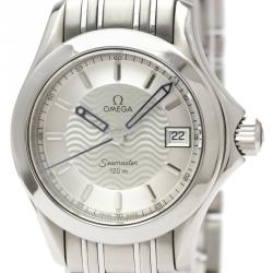 Pre Owned Omega Silver Stainless Steel Seamaster 2581.31 Women's Wristwatch 26MM