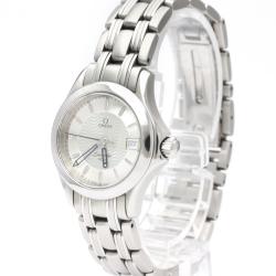 Pre Owned Omega Silver Stainless Steel Seamaster 2581.31 Women's Wristwatch 26MM