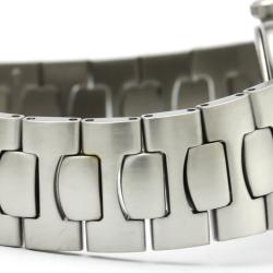 Pre Owned Omega Gray 18K Yellow Gold And Stainless Steel Seamaster Polaris 795.1022 Women's Wristwatch 22 MM