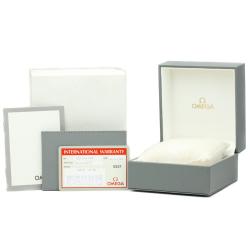 Pre Owned Omega Gray 18K Yellow Gold And Stainless Steel Seamaster Polaris 795.1022 Women's Wristwatch 22 MM