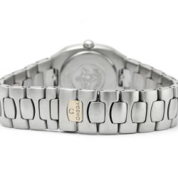 Pre Owned Omega Gray 18K Yellow Gold And Stainless Steel Seamaster Polaris 796.1022 Women's Wristwatch 21 MM