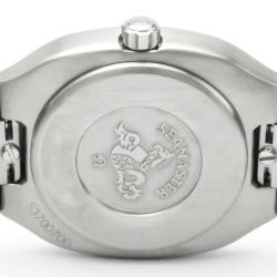 Pre Owned Omega Gray 18K Yellow Gold And Stainless Steel Seamaster Polaris 796.1022 Women's Wristwatch 21 MM