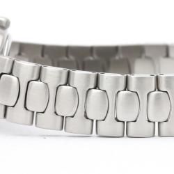 Pre Owned Omega White 18K Yellow Gold And Stainless Steel Seamaster Polaris 796.1022 Women's Wristwatch 21 MM