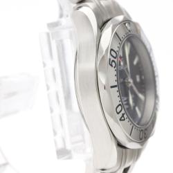 Omega Blue Stainless Steel Seamaster Professional 300M 2283.80 Women's Wristwatch 29 MM