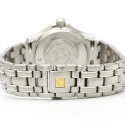 Omega Blue Stainless Steel Seamaster Professional 300M 2283.80 Women's Wristwatch 29 MM