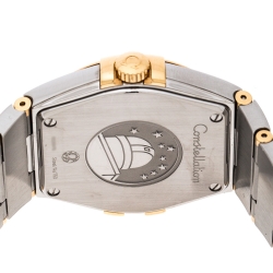 Omega Silver Stainless Steel and 18K Yellow Gold Constellation 396.2011 Women's Wristwatch 34 mm