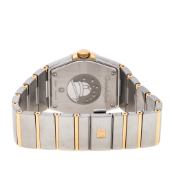 Omega Silver Stainless Steel and 18K Yellow Gold Constellation 396.2011 Women's Wristwatch 34 mm