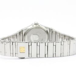 Pre Owned Omega Gray Stainless Steel Constellation 1561.51 Women's Wristwatch 22 MM