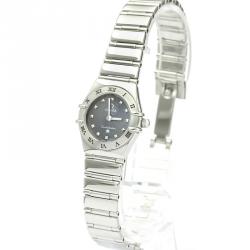 Pre Owned Omega Gray Stainless Steel Constellation 1561.51 Women's Wristwatch 22 MM
